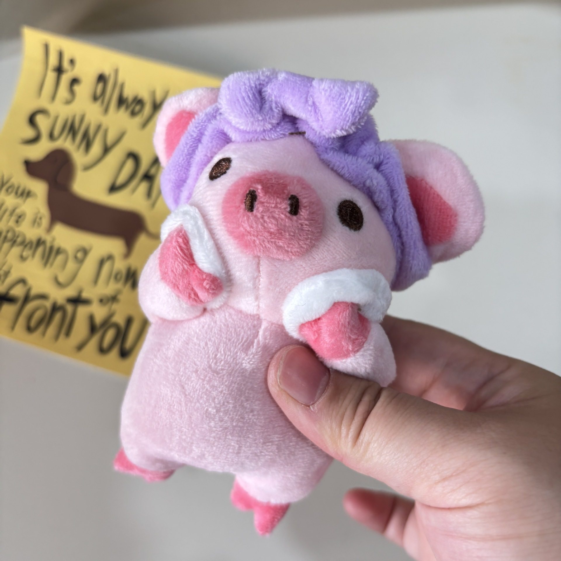 创意新款洗脸猪猪玩偶挂件毛绒玩具小猪公仔布娃娃书包挂饰钥匙扣