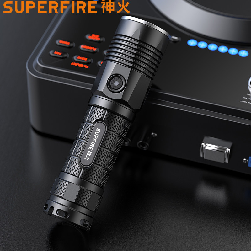 SUPFIRE神火L5-S强光手电筒大功率USB充电超亮远射超长续航户外灯