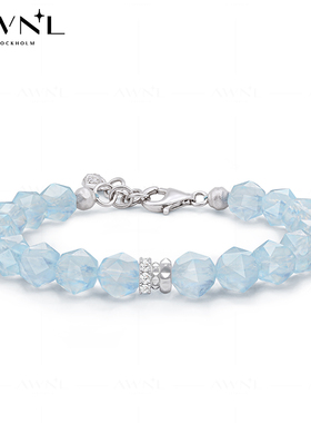 AWNL刺梨蔷薇海蓝宝手链女 晶石轻奢小众礼物送女友