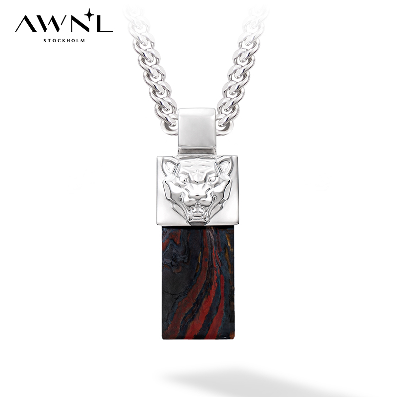 AWNL霖奈旺运红铁虎项链