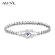 AWNL巴托斯号蓝宝石S925银手链男款 小众设计感新年礼物送男友
