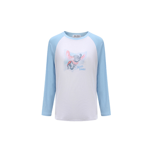 拼接t恤女 Sandra插肩小飞象印花长袖 袁冰妍同款 Alexia