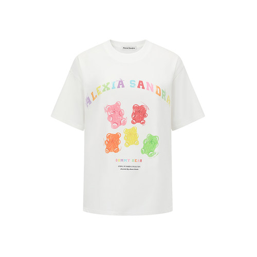 AlexiaSandra小熊印花短袖