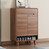 2025爆款 实木框入户室内外楼道玄关收纳柜新款 柜家用门口新中式 鞋