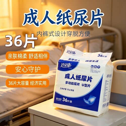 [U型立体护围]达安康成人纸尿片36片22x50老人干爽防漏男女尿不湿