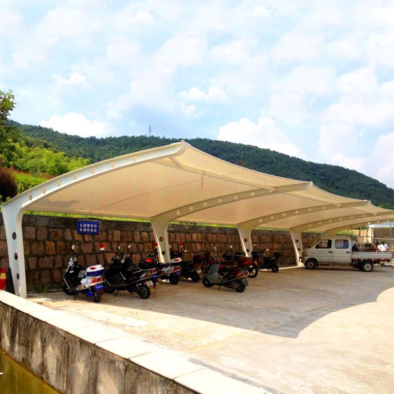 热销武汉膜结构汽车棚小区膜结构遮阳停车雨棚电动车自行车车棚