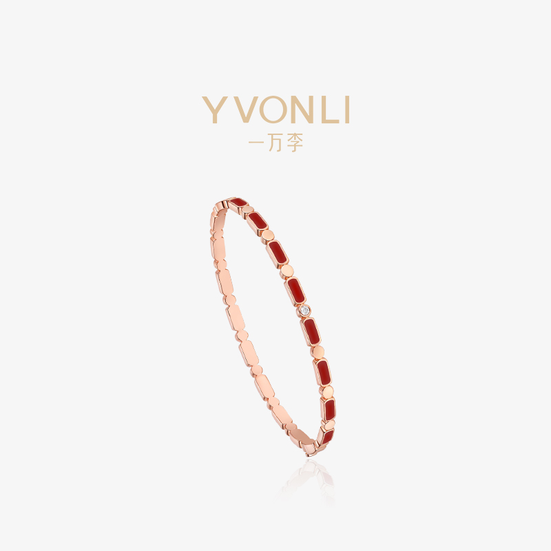 YVONLI一万李官方旗舰店 上上签系列 18K感叹号手镯