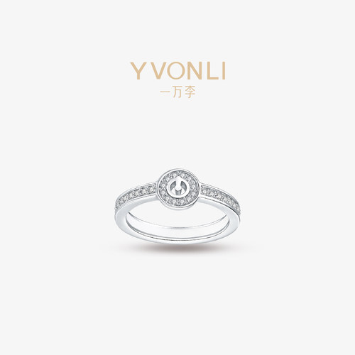 YVONLI一万李官方旗舰店 上上签系列 小众设计女戒指情人节礼物
