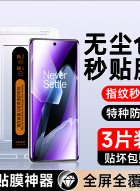 适用一加13钢化膜抗蓝光曲屏保护全屏覆盖13贴膜神器新款无白边防指纹玻璃OnePlus13手机膜高清屏保防摔全身