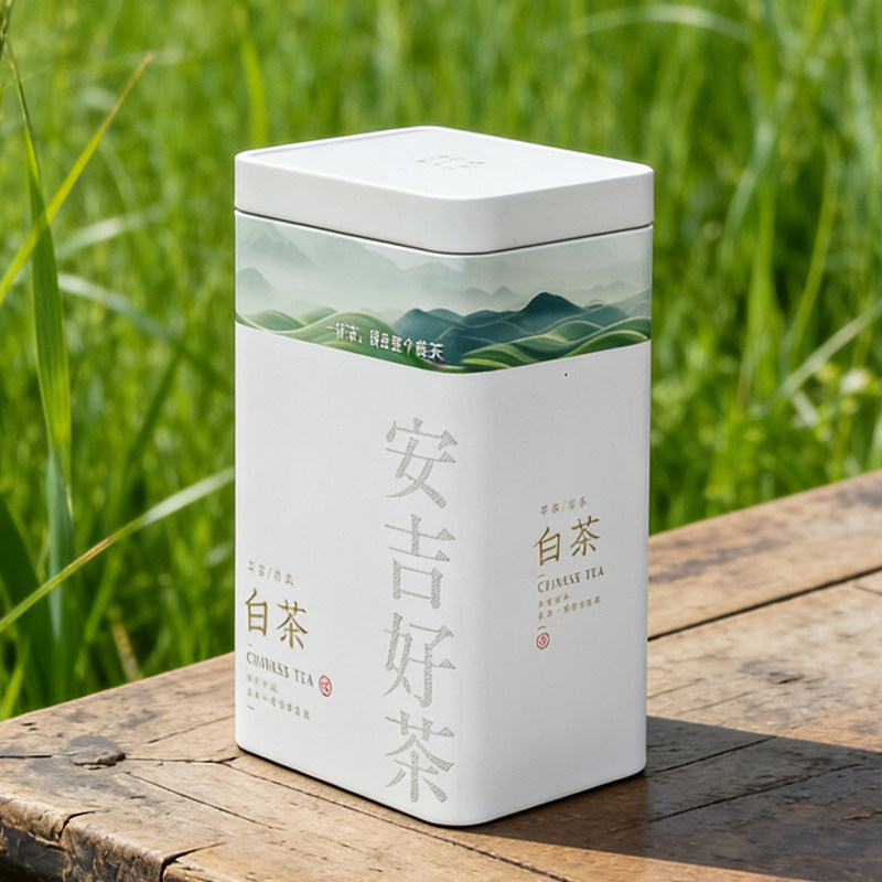 安吉白茶茶叶罐150g密封定制图片