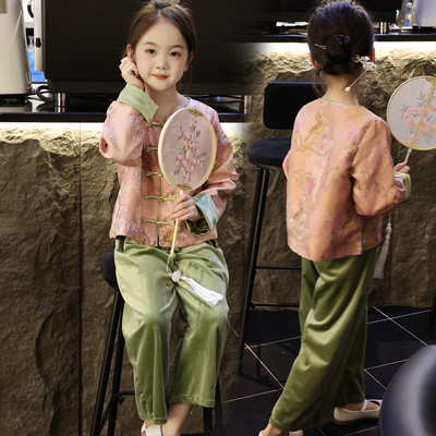 女童古装新中式仙气风套装两件套