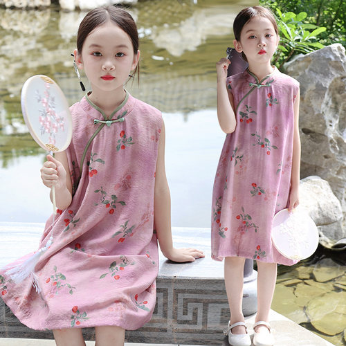 女童旗袍裙夏款儿童装汉服连衣裙
