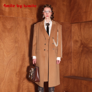 4MILE KSMILE 假两件羊毛西装 大衣毛呢长外套 款 年货狂欢季