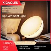 跨界新型无线拾取灯Rgb桌面气氛灯卧室床头灯多功能桌面小夜碗