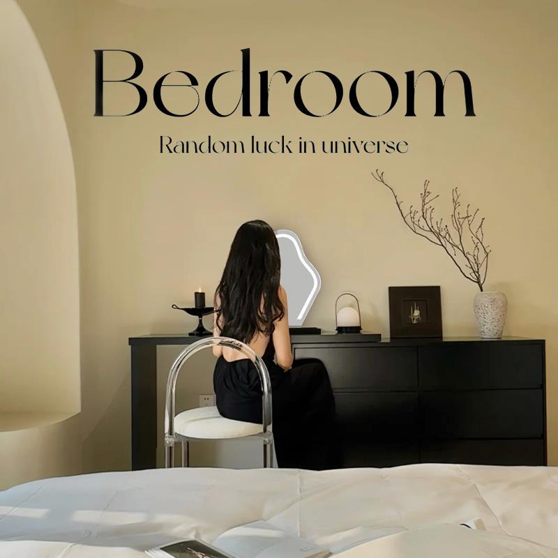 实木黑色梳妆台卧室现代简约轻奢高级感床尾斗柜一体可伸缩化妆桌