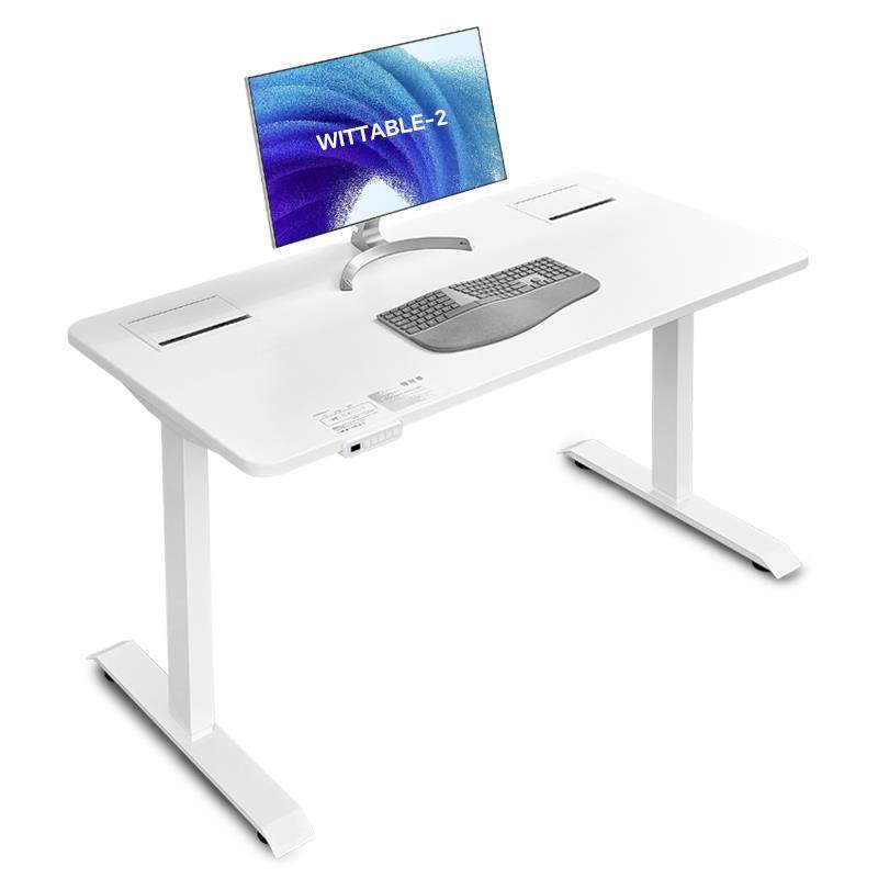 T2电动升降桌双电机家用简约站立桌面电源无线充电智能办公电脑桌