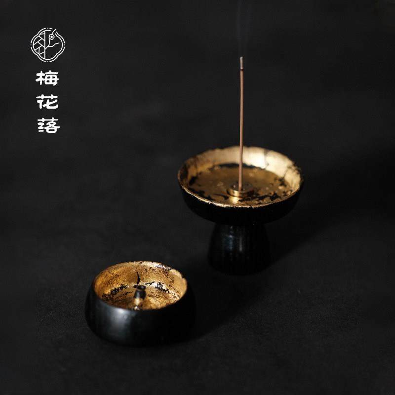 梅花落大漆金箔香插香道线 线香木胎侘寂风摆件非遗茶道零配阿超,家居饰品,香托/香盘/香座/香插,淘宝优惠券,粉丝福利购,淘宝优惠卷