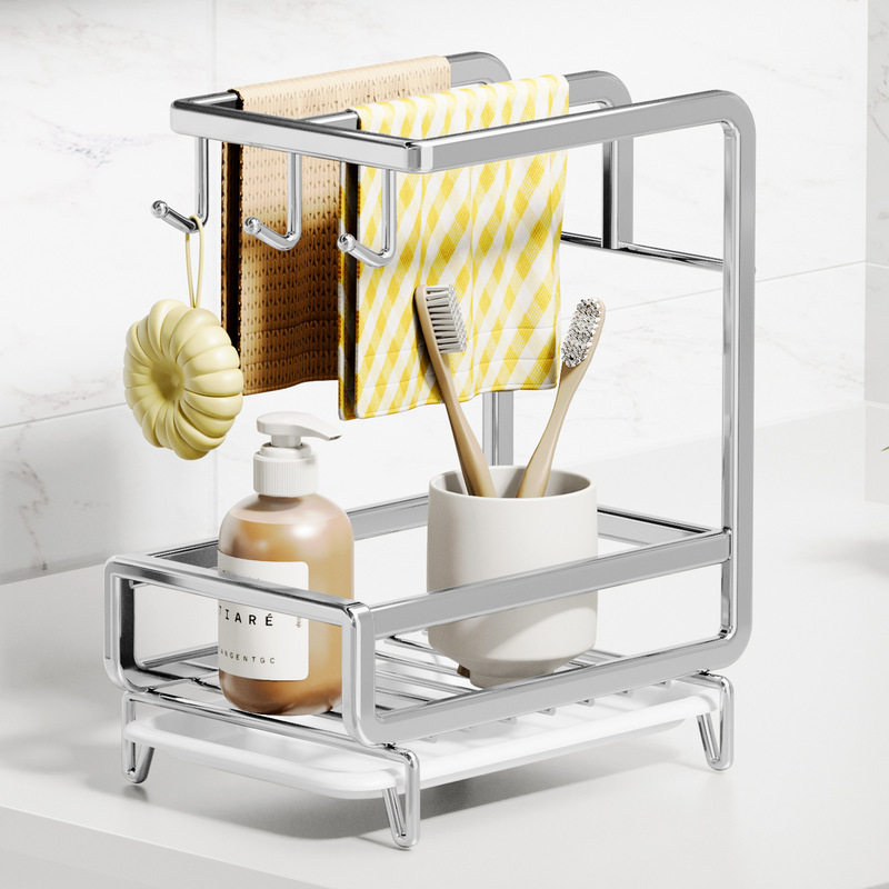 厨房抹布架水槽置物架家用台面壁挂收纳洗碗布架子毛巾沥水架简约,厨房/烹饪用具,水槽置物架,淘宝优惠券,粉丝福利购,淘宝优惠卷