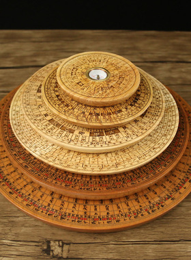 纯手工罗盘桃木随身携带专业