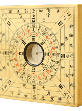 手工罗盘铜之心木随身携带专业