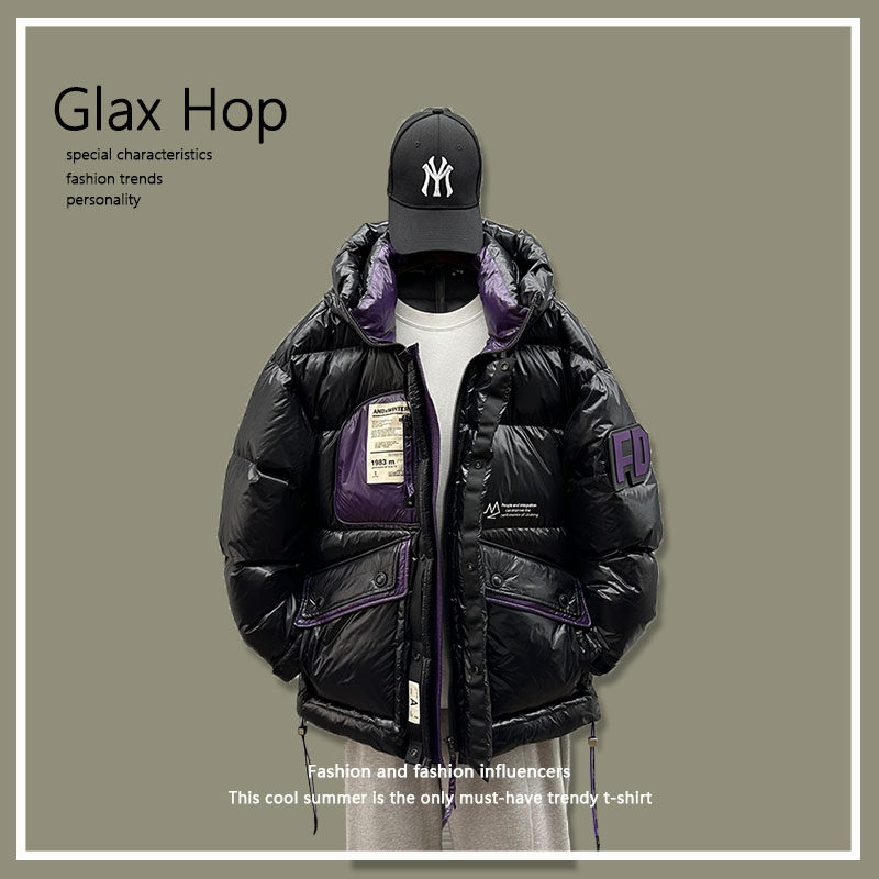 디자이너 브랜드 GLAXHOP 두꺼운 빵 재킷 남성 및 여성