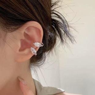 超闪简约水滴锆石耳骨夹女2025新款 绝美设计感耳钉打孔无耳洞耳饰