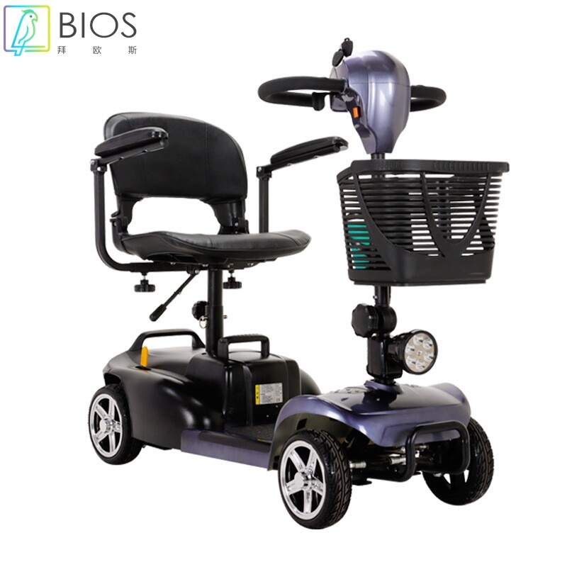 老人代步车四轮电动车轻便小型双人可折叠残疾人老年电瓶车AB款