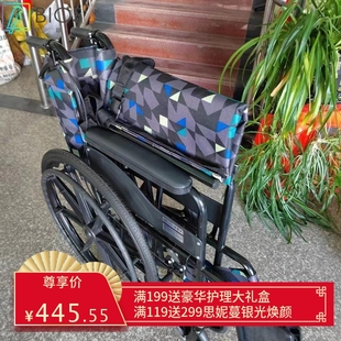 轮椅老人专用轻便折叠带坐便器老年人代步车瘫痪残疾人便携手推车