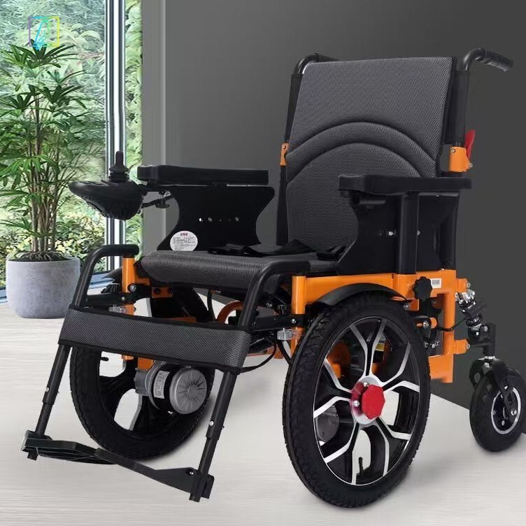 外贸电动轮椅可折叠便携式带坐便器老人代步助行器长续航医院同款