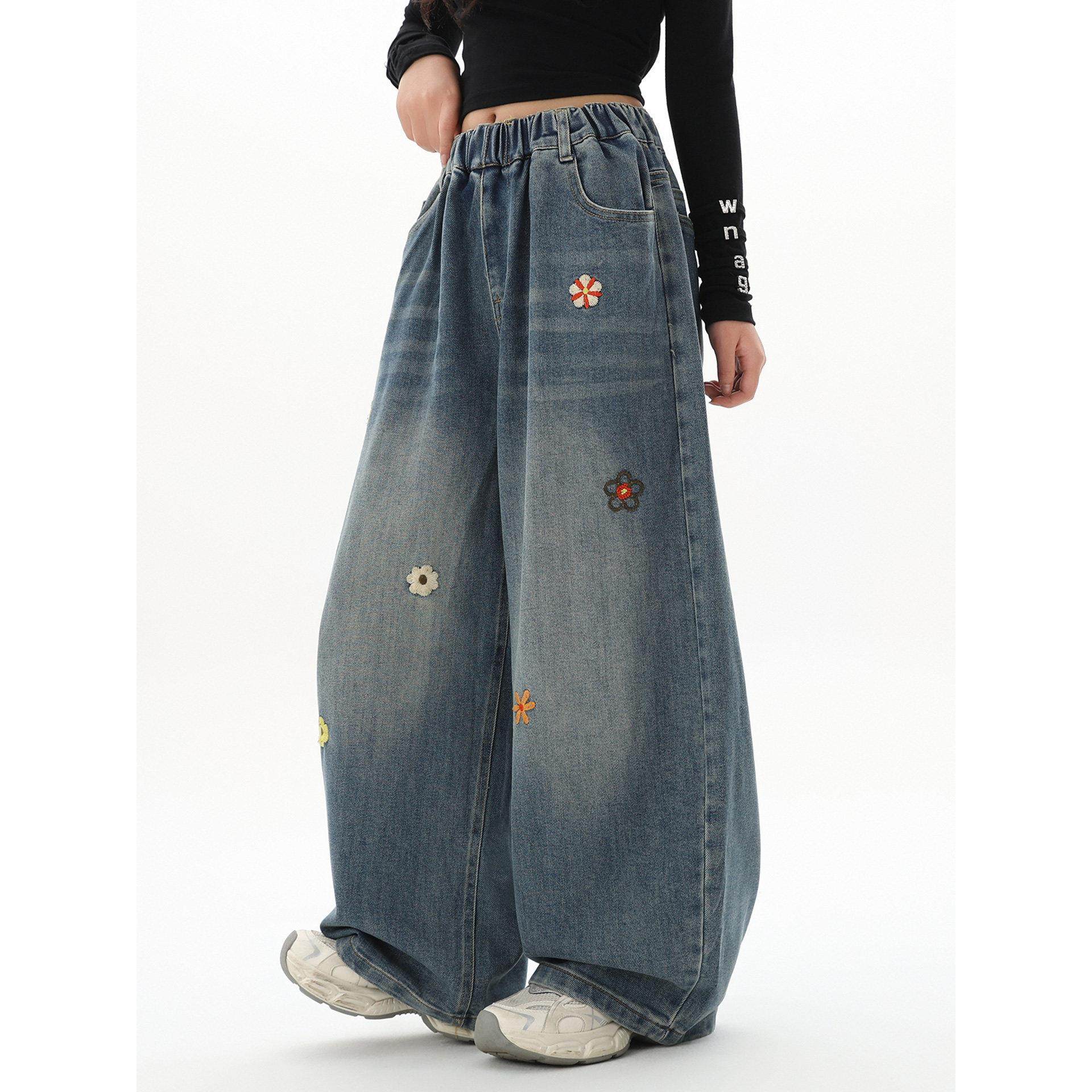 偏胖女童牛仔裤儿童2025春秋加肥加大码直筒阔腿中大童青少年裤子,童装/婴儿装/亲子装,儿童牛仔裤,淘宝优惠券,粉丝福利购,淘宝优惠卷