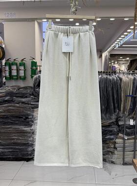 ECHOES OF LOVE9965冬季款高腰显瘦糯米裤加绒直筒休闲拖地长裤女