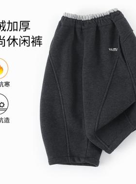 儿童加绒休闲裤冬装2025新款中小童加厚长裤宝宝超保暖裤子C-K414