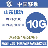 山东移动特价 流量充值10GB手机流量包快充4G5G手机通用 当月有效