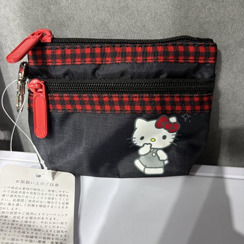 无标 kt3394小双拉卡包休闲手拿包卡通印花青年尼龙布拉链HelloKt