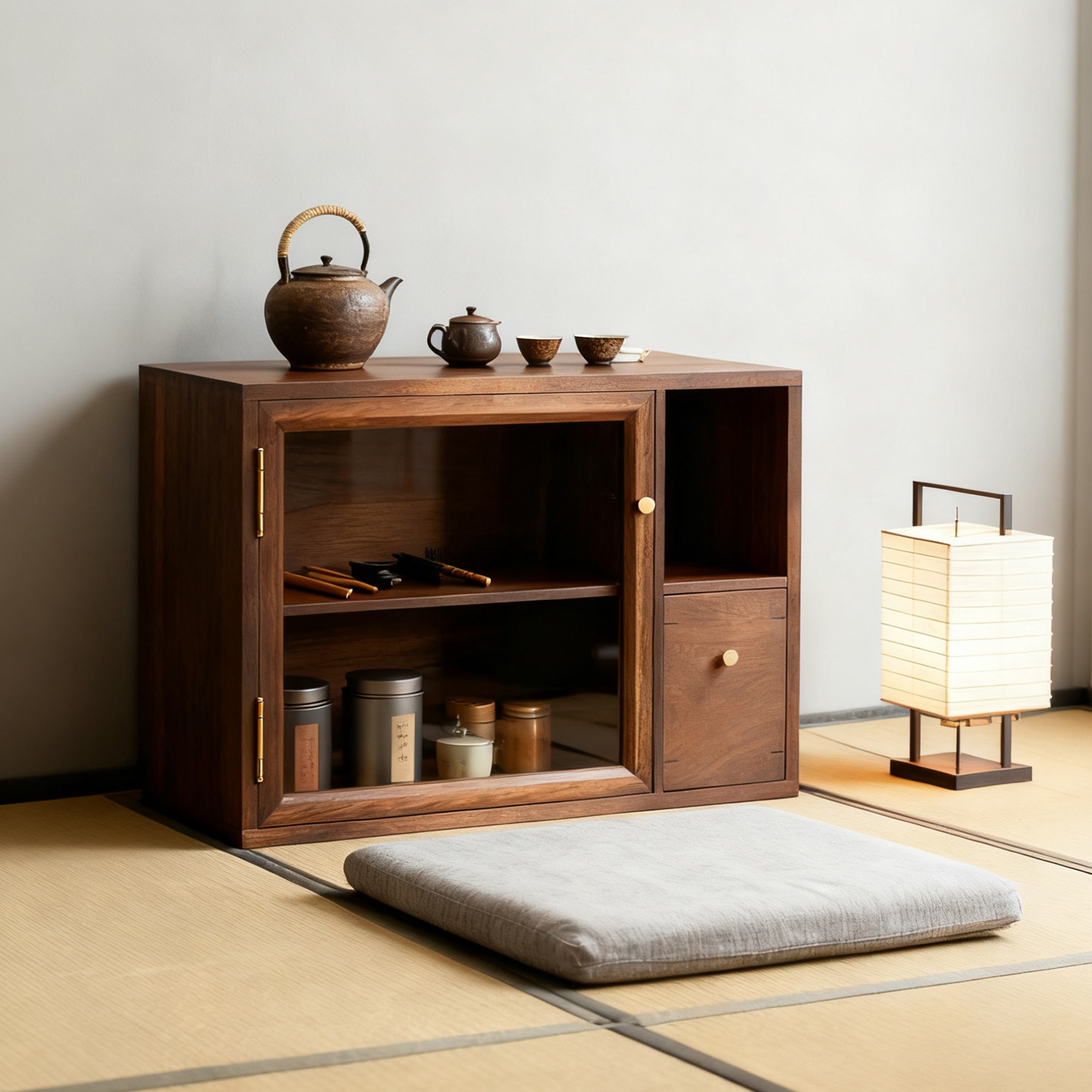 北美胡桃木置物柜茶具收纳柜