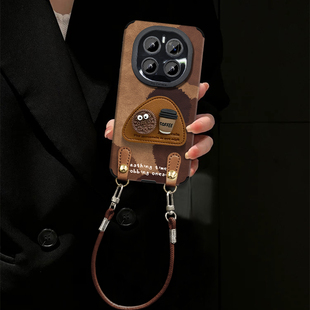 适用于荣耀magic7手机壳magic6Pro保护套magic5煤球咖啡荣耀X70女X60创意X50ins风个性高级感防摔瞳眼羊皮简