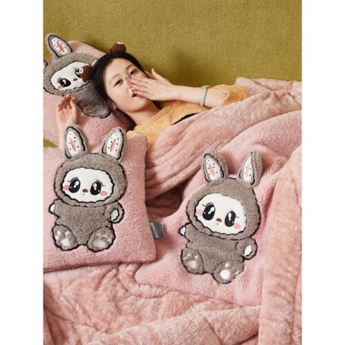 多功能加厚绒抱枕被子两用车载午睡毯办公室折叠靠枕秋冬靠垫被冬