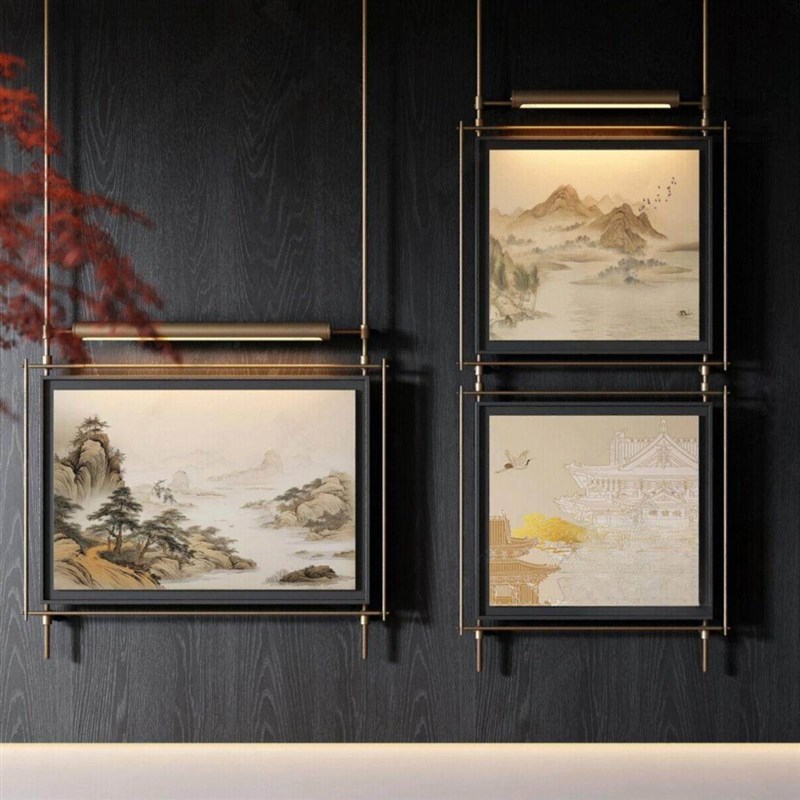 中古风金属墙面装饰挂画高档立体墙壁装饰品酒店壁挂会所玄关挂饰