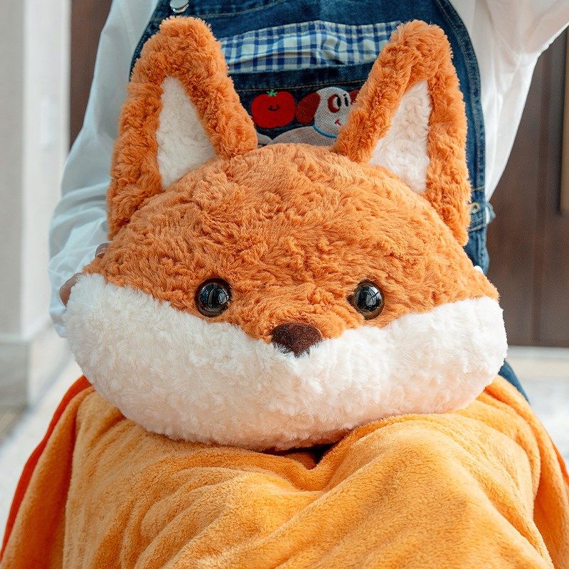 精选可爱狐狸抱枕被子两用毯子二合一沙发车载靠枕办公室靠垫午睡,居家布艺,抱枕被,淘宝优惠券,粉丝福利购,淘宝优惠卷