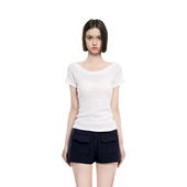 BM短袖 初夏上衣 显瘦百搭高级感独特漂亮 t恤女2026新款 纯色修身