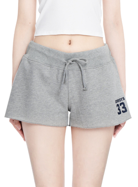 BM短裤女2025夏季新款纯色刺绣字母宽松辣妹休闲百搭阔腿裤热裤