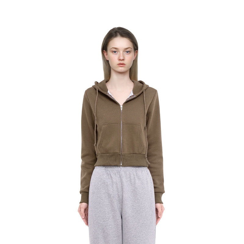 BM卫衣外套女拉链连帽短款2026新款秋冬美式复古休闲百搭纯色外套,女装/女士精品,卫衣/绒衫,淘宝优惠券,粉丝福利购,淘宝优惠卷