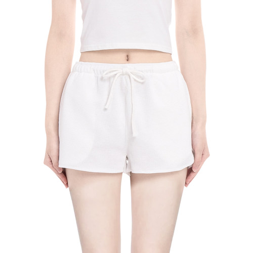 女华夫格休闲短裤BM运动