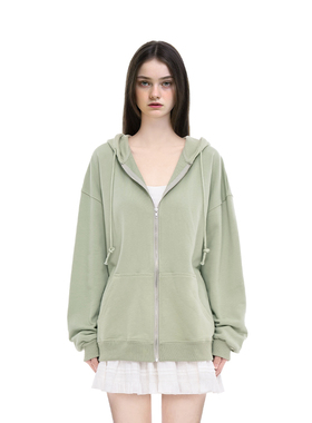 BM卫衣女2025新款爆款秋冬上衣宽松开衫美式高街连帽外套加绒卫衣