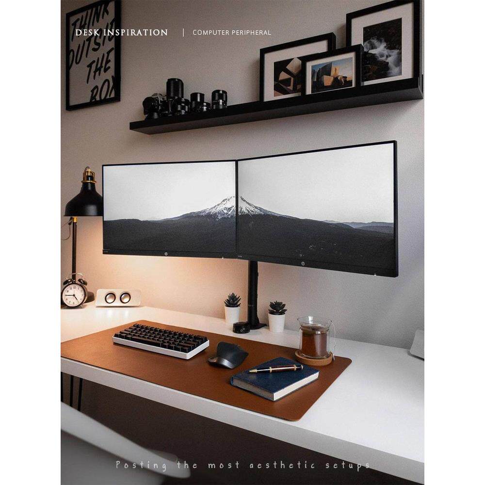 显示器支架台式电脑升降增高架子桌面通用免打孔万向双屏挂架