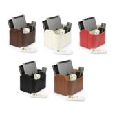 美国LONDO皮质桌面遥控器收纳盒欧式 小物件收纳盒化妆工具收纳盒