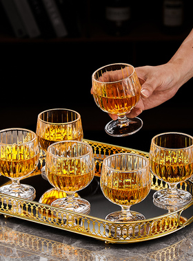 轻奢高档水晶白兰地干邑杯洋酒杯家用欧式高脚威士忌酒杯套装创意