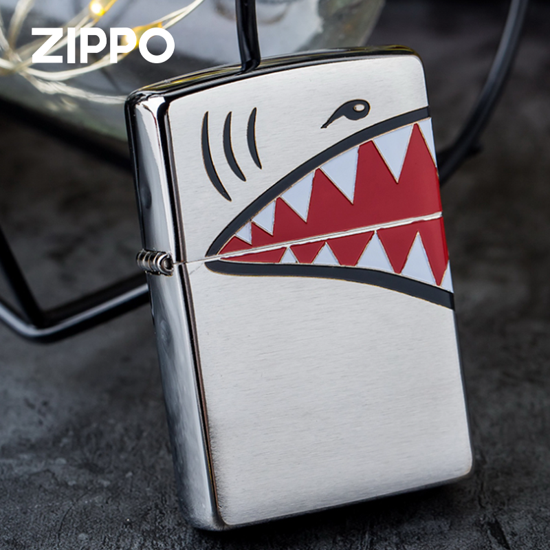 Zippo正品 X战警鲨鱼 正品防风煤油打火机送男友送礼收藏