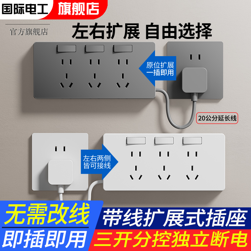 国际电工86型扩展插座