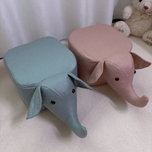 奶粉罐自制沙发套大象布套奶粉罐改造DIY儿童凳卡通象可爱全包围